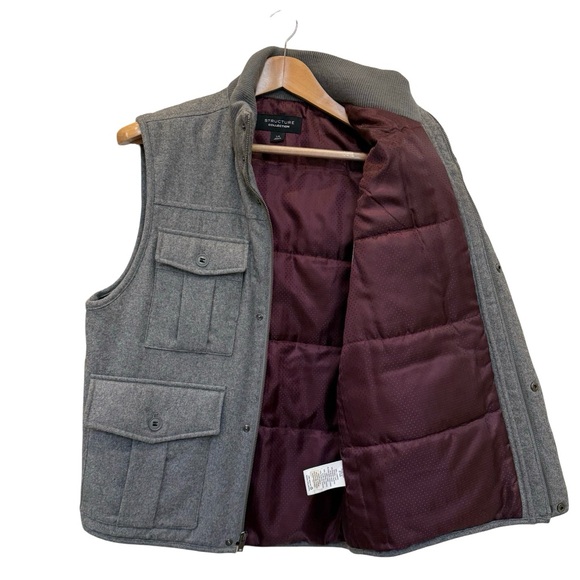 Structure Vintage Wool Blend Vest. Large. - Picture 5 of 8